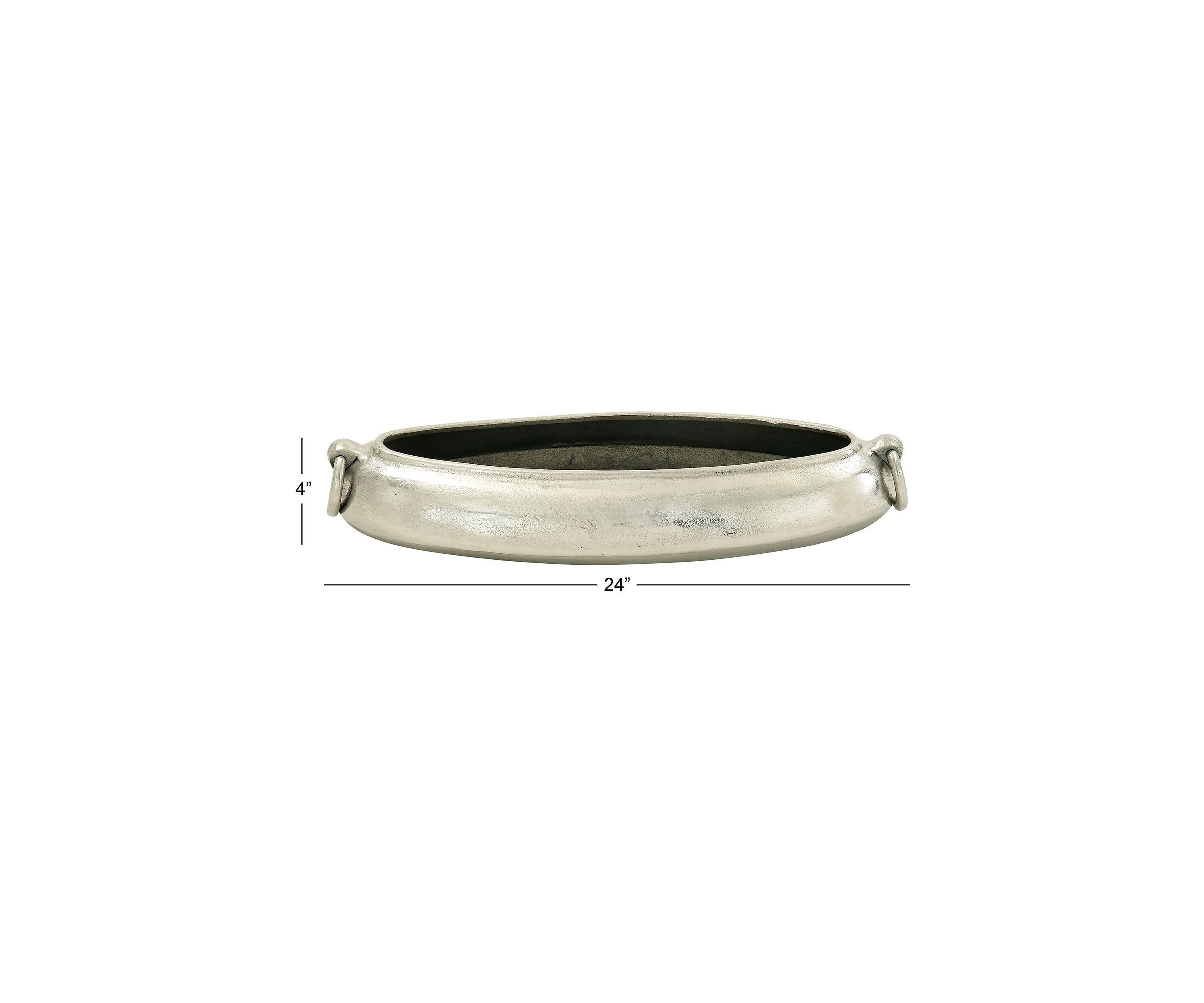 Contemporary Aluminum Metal Decorative Bowl