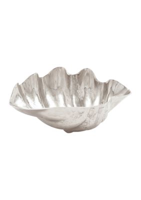 Coastal Aluminum Metal Decorative Bowl