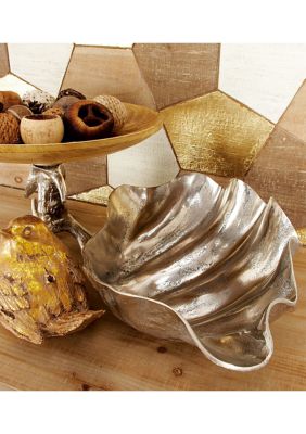 Coastal Aluminum Metal Decorative Bowl