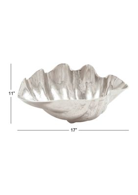 Coastal Aluminum Metal Decorative Bowl