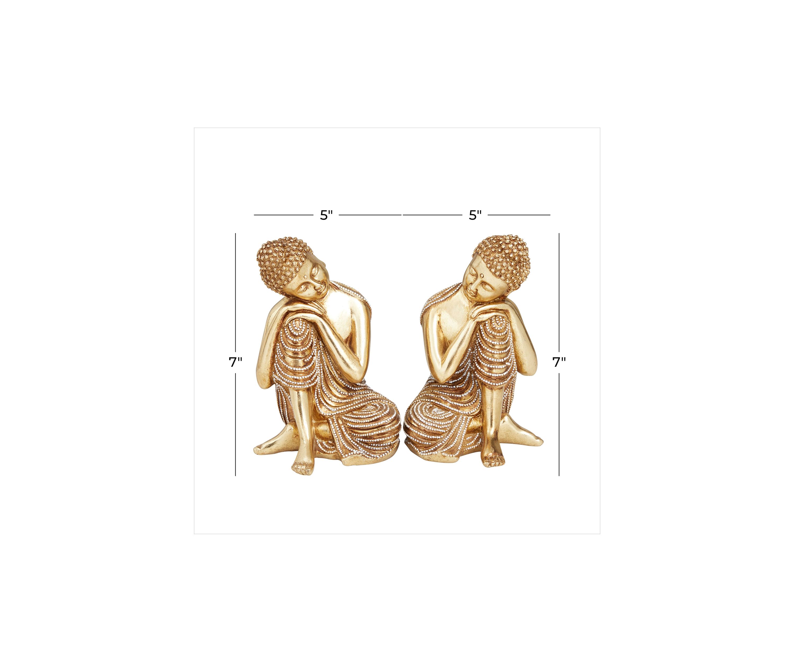 Traditional Polystone Sculpture - Set of 2
