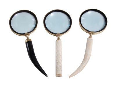 Eclectic Metal Magnifying Glass - Set of 3