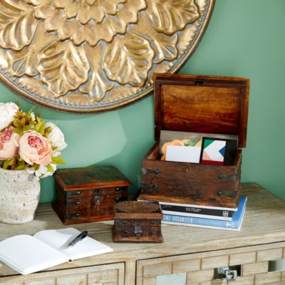 Rustic Reclaimed Wood Box - Set of 3