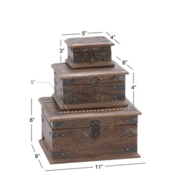 Rustic Reclaimed Wood Box - Set of 3