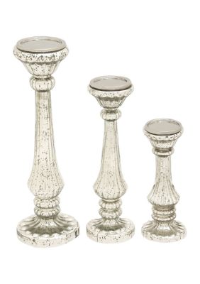 Traditional Glass Candle Holder - Set of 3