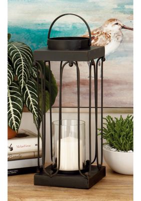 Contemporary Metal Candle Lantern - Set of 2