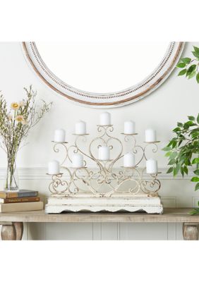 French Country Metal Candelabra