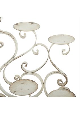 French Country Metal Candelabra