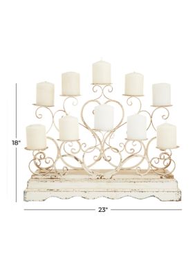 French Country Metal Candelabra