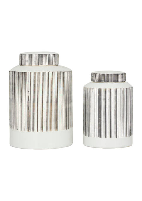 Cosmoliving by Cosmopolitan Modern Ceramic Decorative Jars