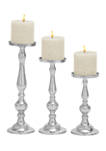 Aluminum Traditional Candle Holder  Set of 3