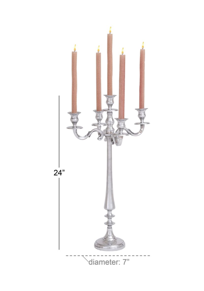 Traditional Aluminum Metal Candelabra