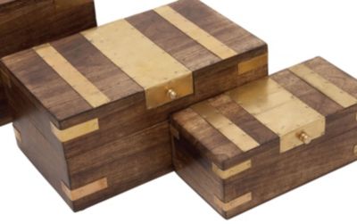 Traditional Mango Wood Box - Set of 3