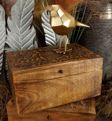 Rustic Mango Wood Box - Set of 3