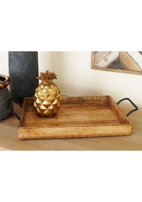 Rustic Mango Wood Tray - Set of 3