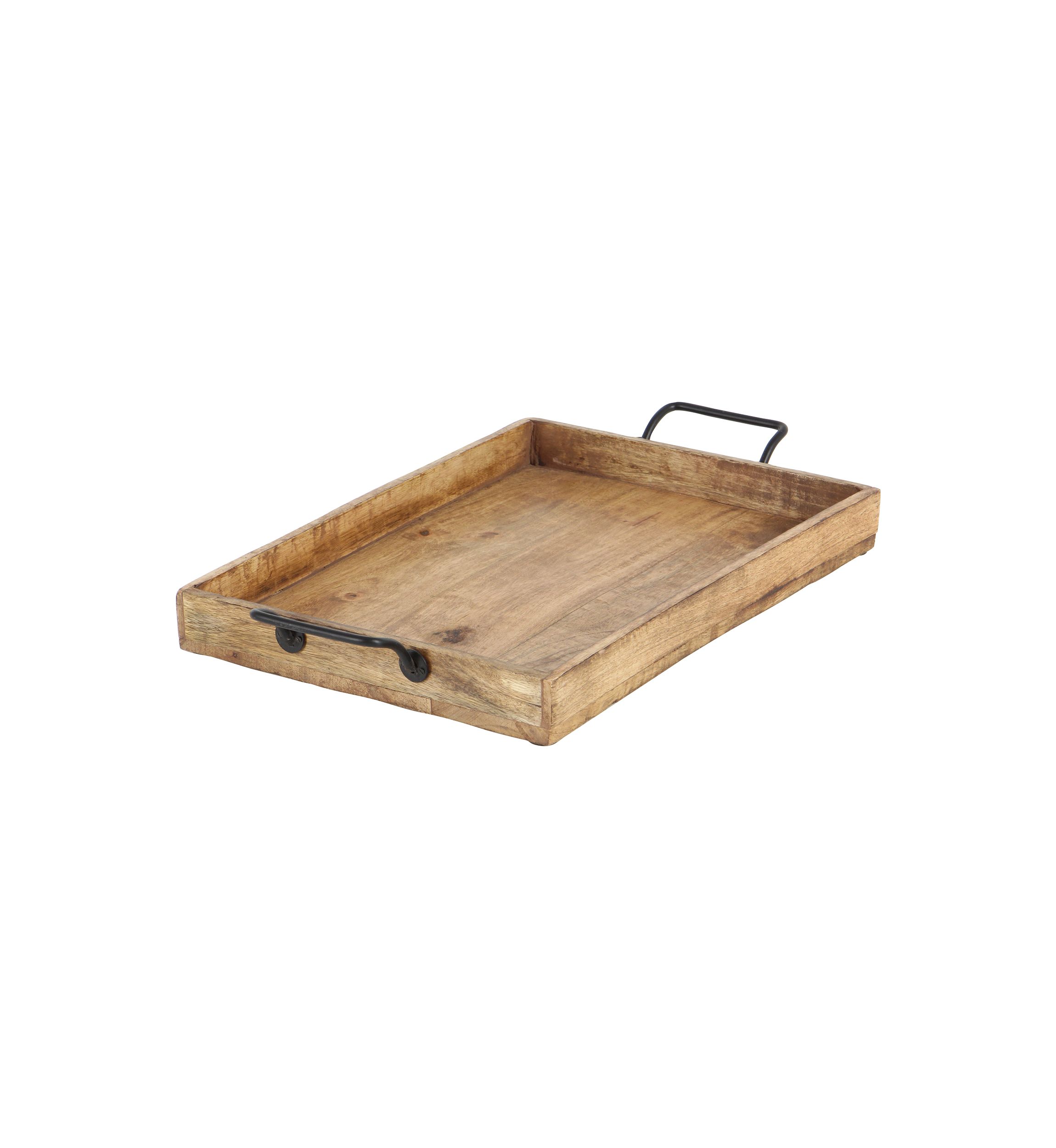 Rustic Mango Wood Tray - Set of 3