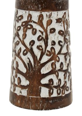 Coastal Mango Wood Candle Holder