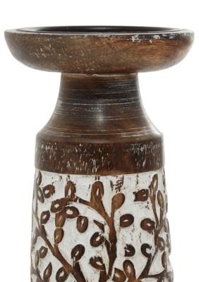 Coastal Mango Wood Candle Holder