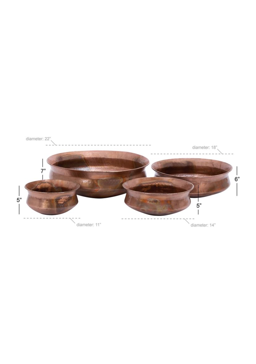 Rustic Metal Planter - Set of 4