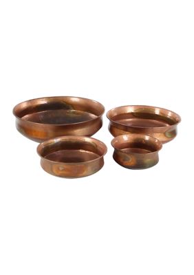 Rustic Metal Planter - Set of 4