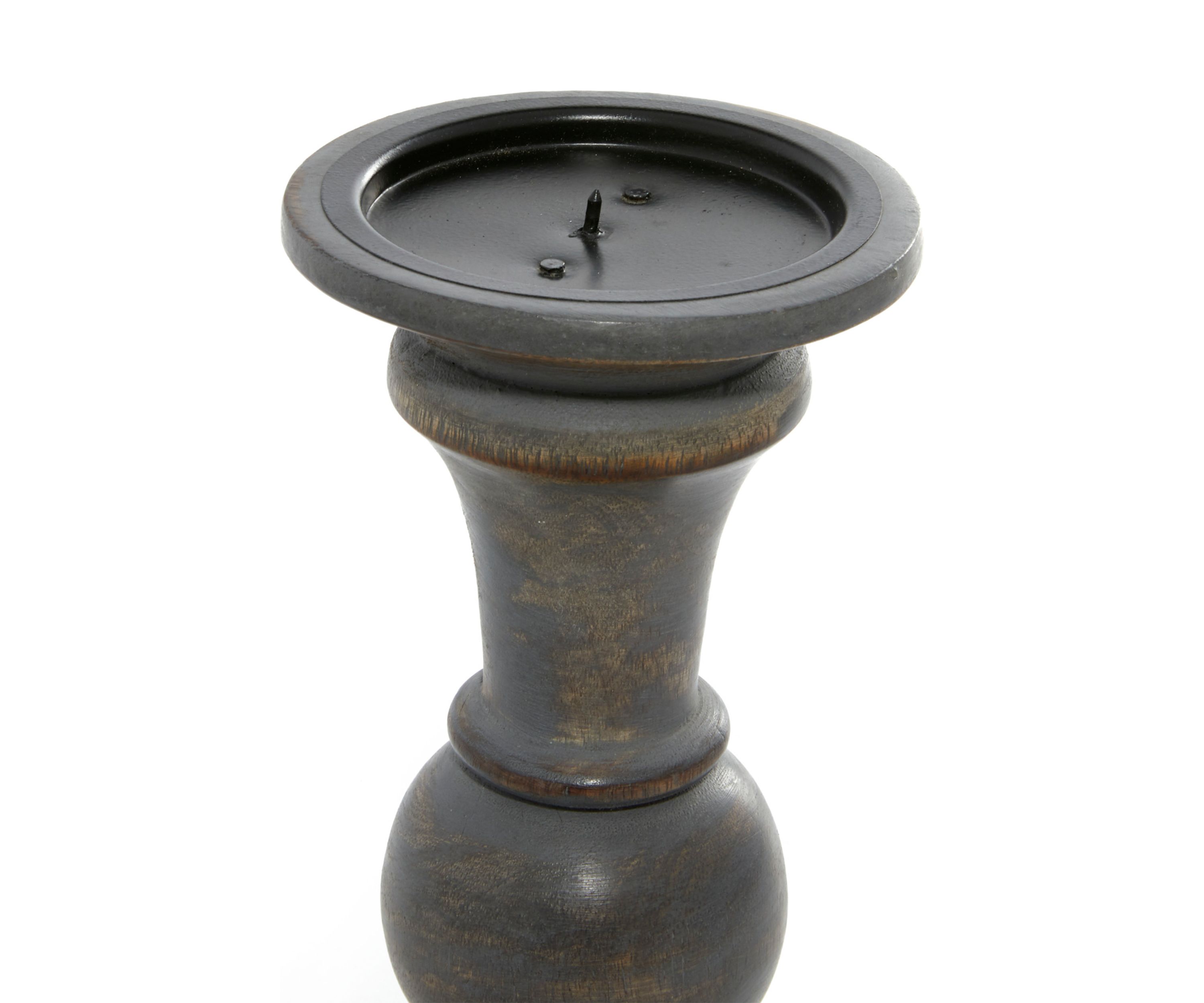 Traditional Wood Candle Holder - Set of 3
