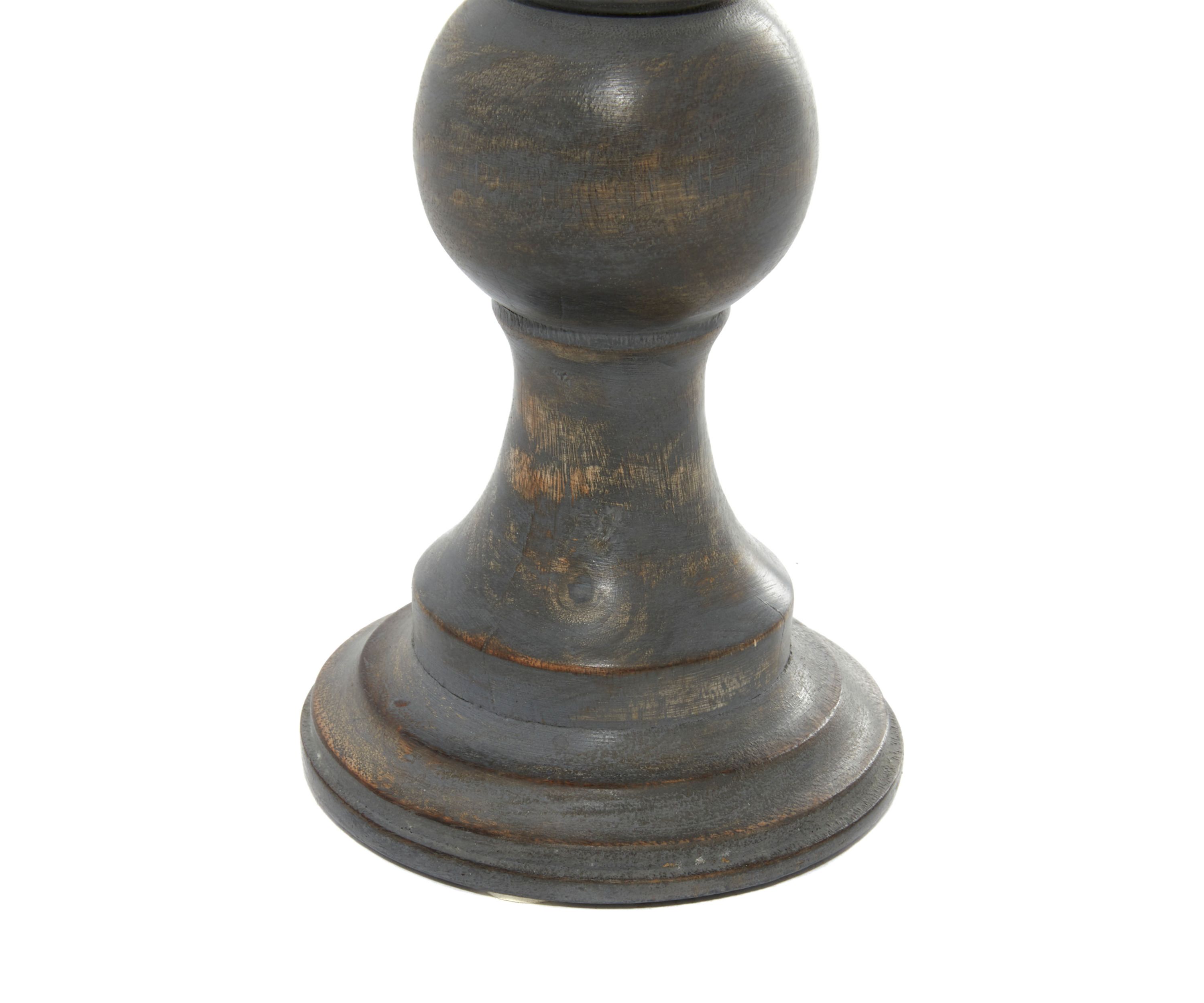 Traditional Wood Candle Holder - Set of 3