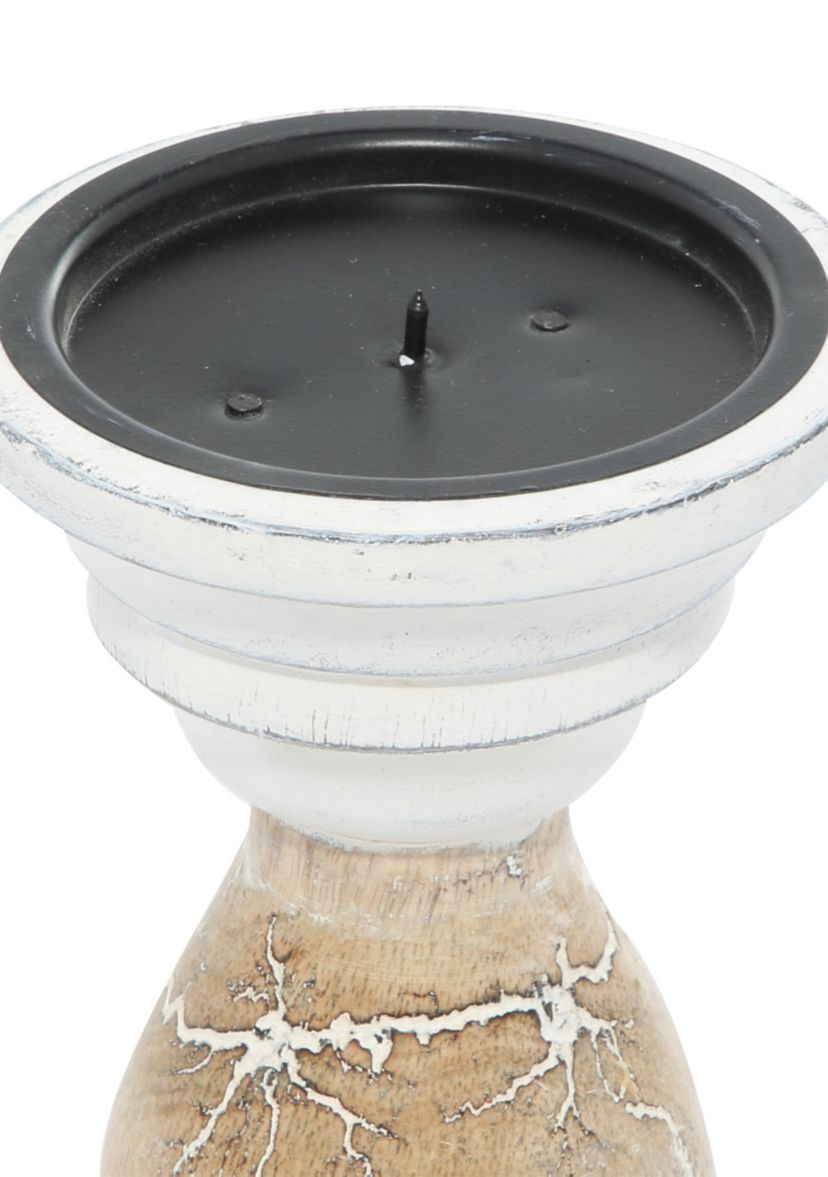 Farmhouse Wood Candle Holder - Set of 3