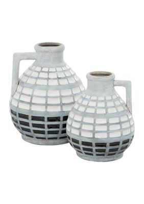 Coastal Ceramic Vase - Set of 2