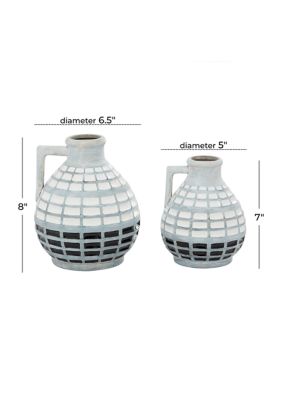 Coastal Ceramic Vase - Set of 2