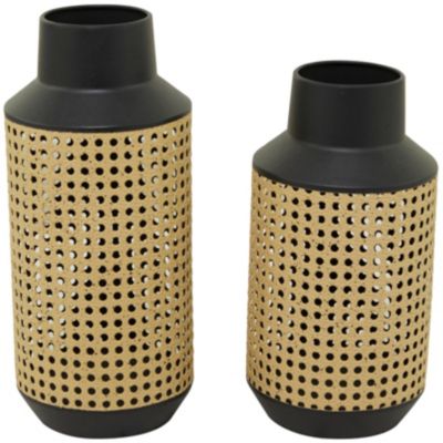 Modern Metal Vase - Set of 2