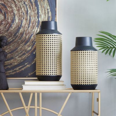 Modern Metal Vase - Set of 2