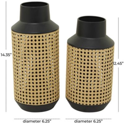 Modern Metal Vase - Set of 2