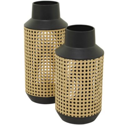 Modern Metal Vase - Set of 2