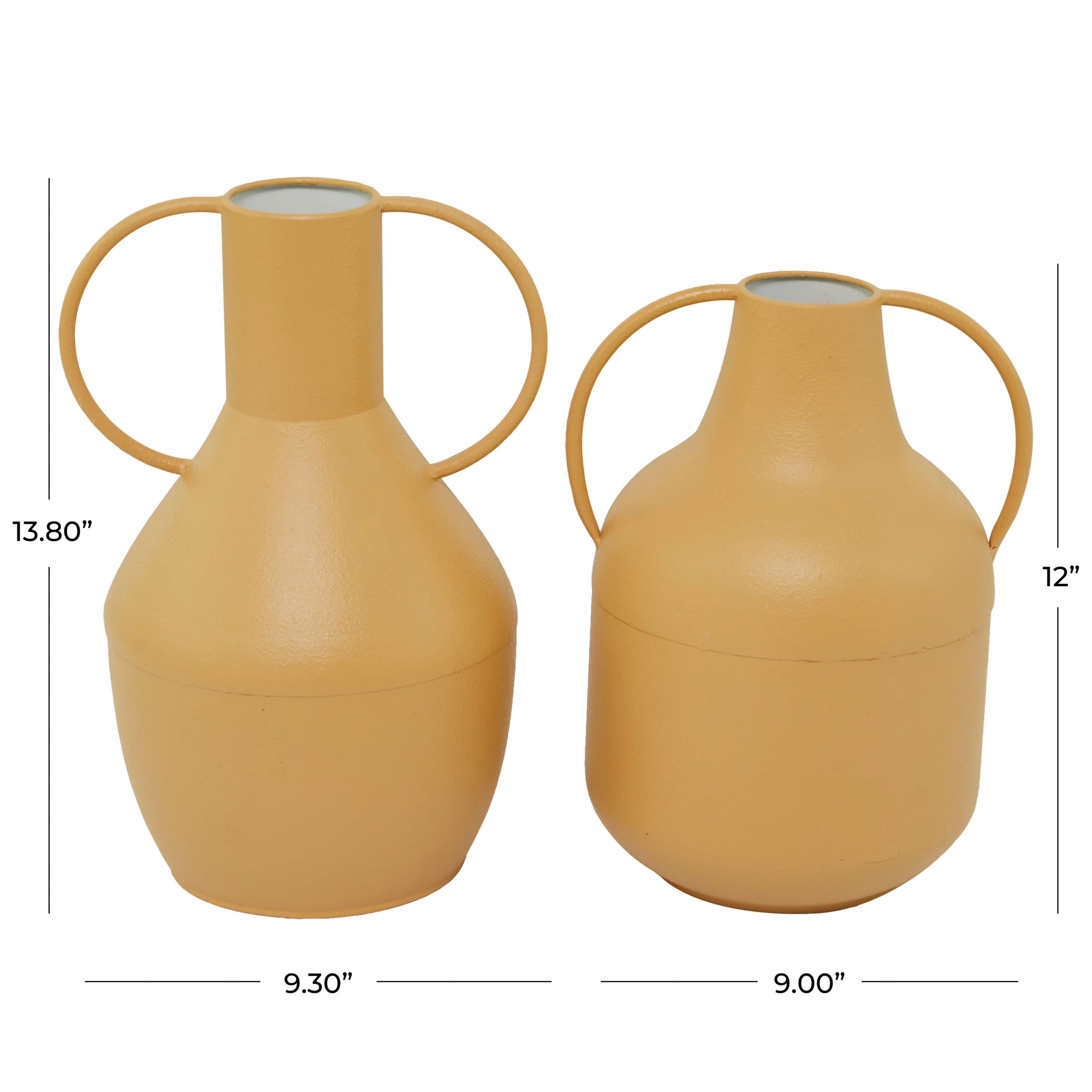 Modern Metal Vase - Set of 2