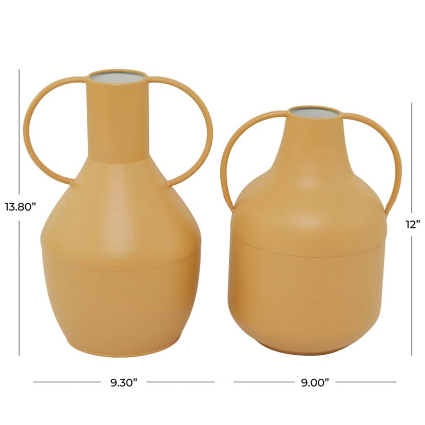 Modern Metal Vase - Set of 2