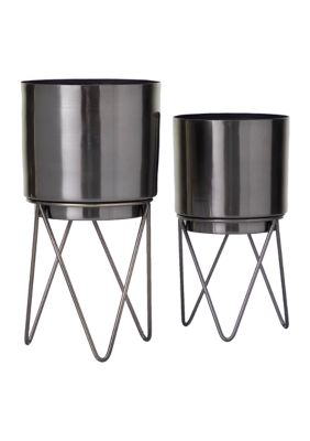 Modern Metal Planter - Set of 2