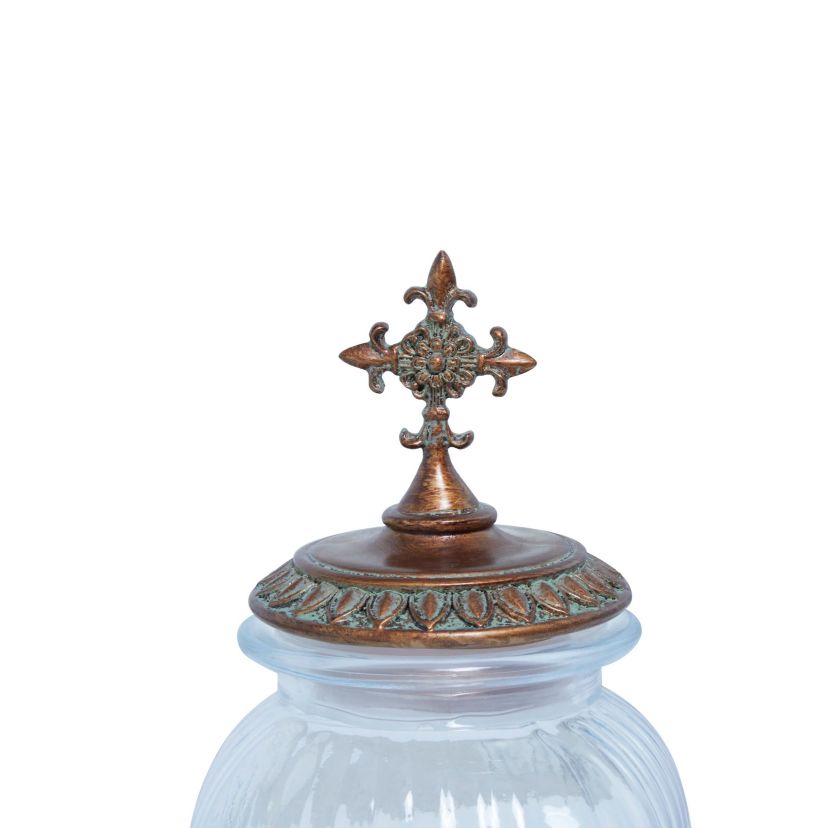 Traditional Glass Decorative Jars - Set of 3
