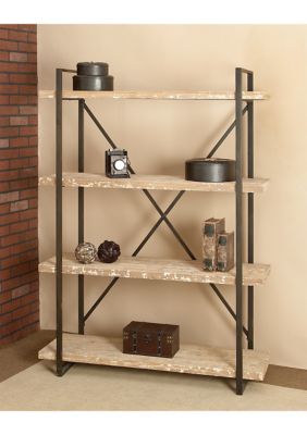 Industrial Wood Shelving Unit