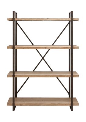 Industrial Wood Shelving Unit