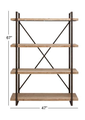 Industrial Wood Shelving Unit