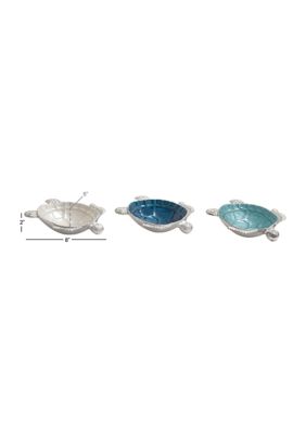 Coastal Aluminum Metal Serving Bowl - Set of 3