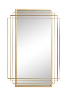 Monroe Lane Rectangular Gold Metal Layer Framed Wall Mirror, 24 in x 36 ...