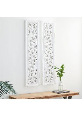 Traditional Wood Wall Decor - Set of 2