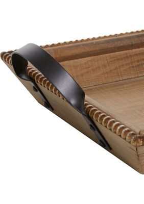 Coastal Wood Tray - Set of 3