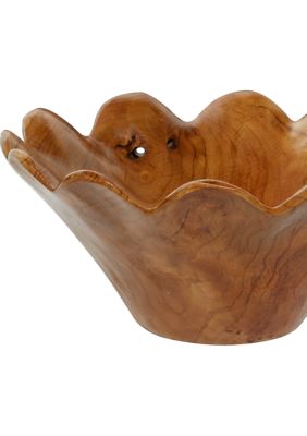 Bohemian Teak Wood Decorative Bowl - Set of 3