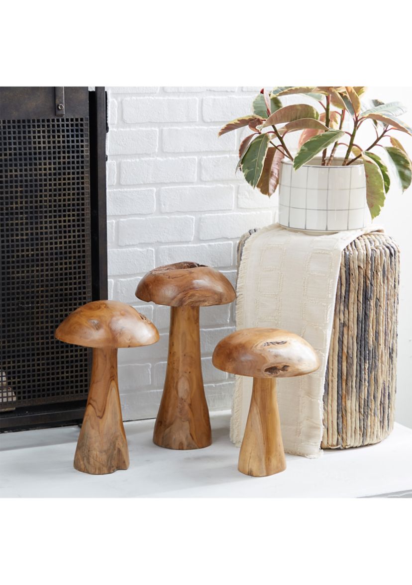 Contemporary Teak Wood Sculpture - Set of 3