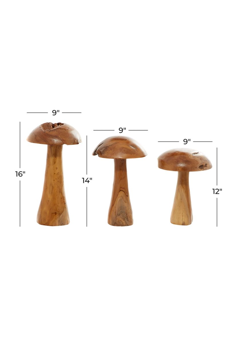 Contemporary Teak Wood Sculpture - Set of 3