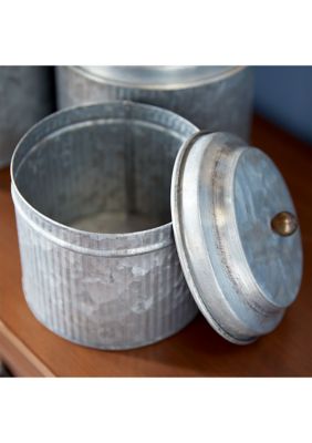 Farmhouse Metal Decorative Jars - Set of 3