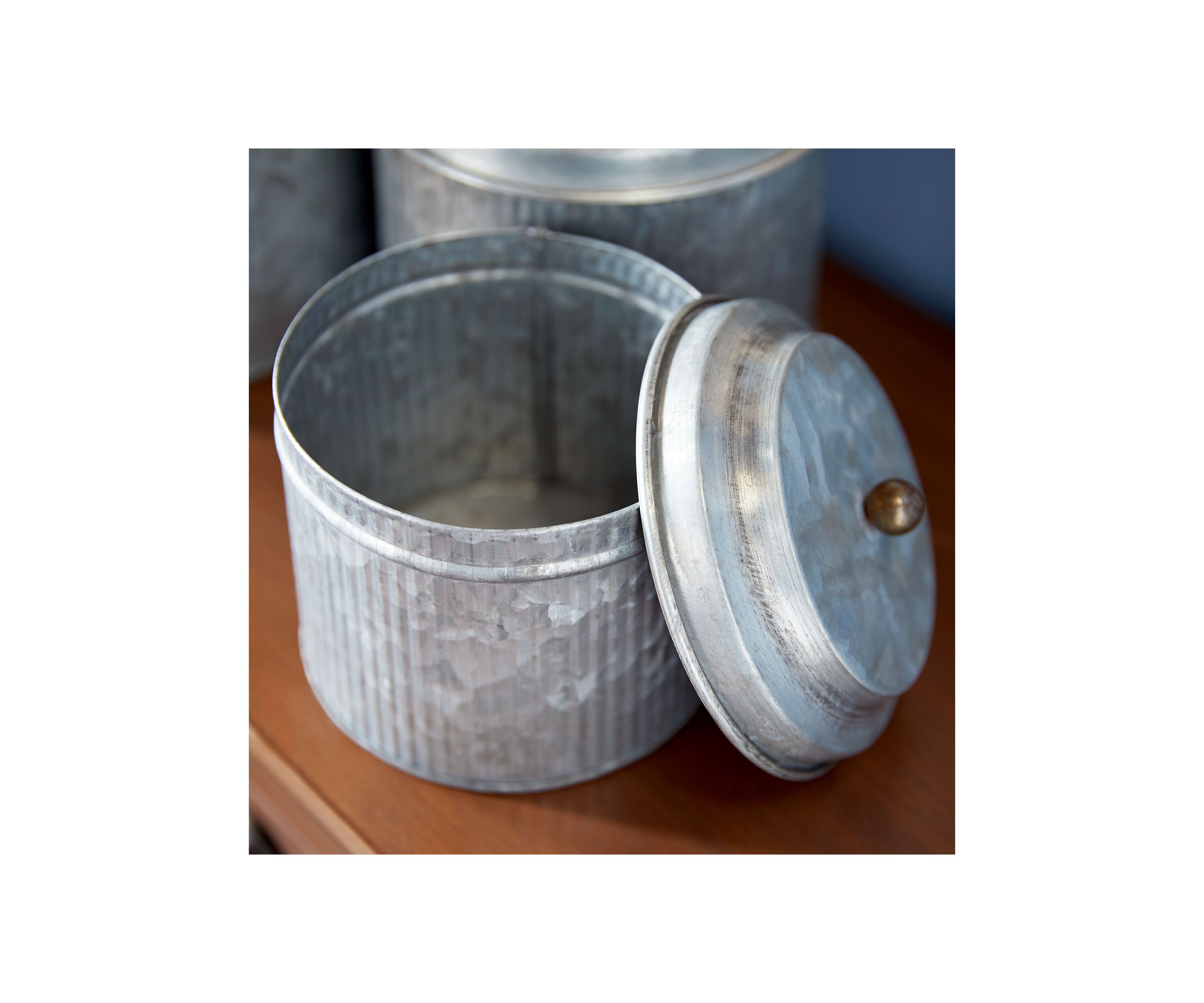 Farmhouse Metal Decorative Jars - Set of 3