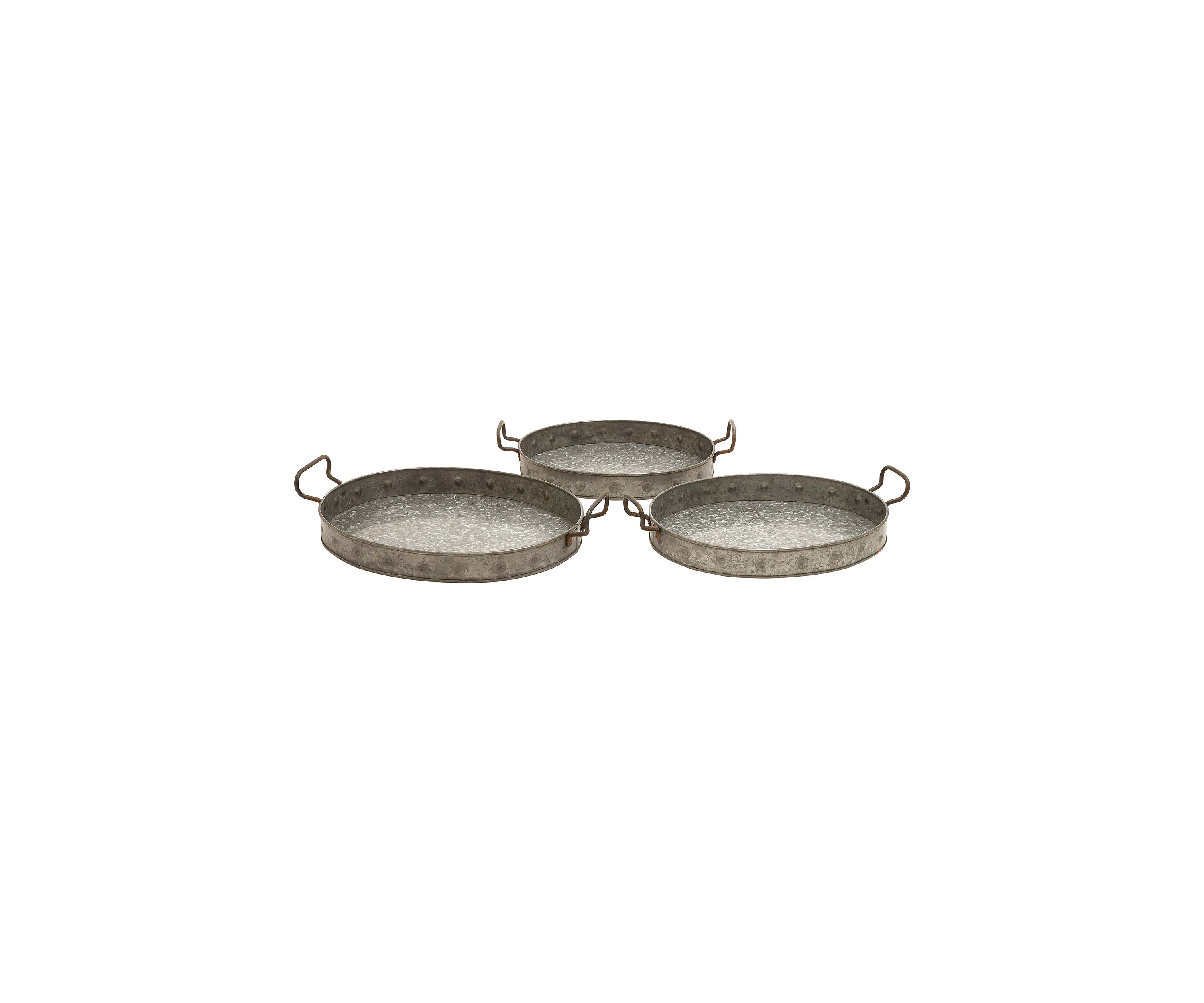Farmhouse Metal Tray - Set of 3